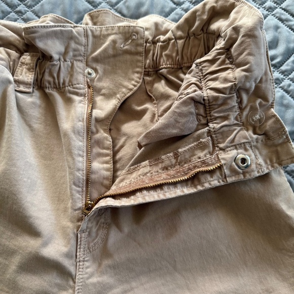 Mother The Yoyo Ruffle Greaser Ankle Pant Tan Paper Bag Waist Size 26 - Picture 8 of 16